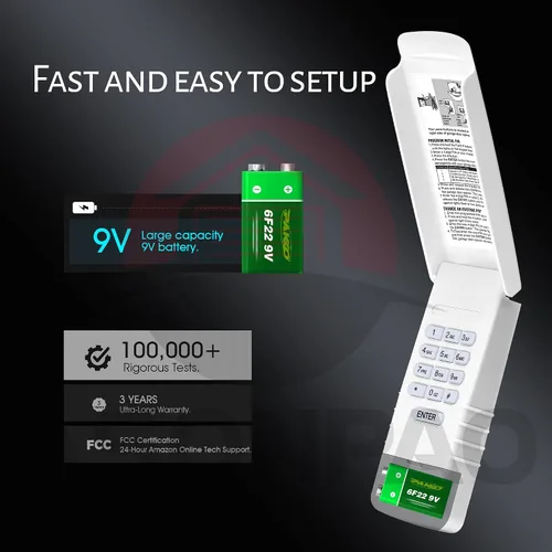 Vista 2 de ASONPAO Para Chamberlain G940EV-P2 Universal Garage Door Opener Keypad FCC Certificado por la FCC Garantía de 3 años