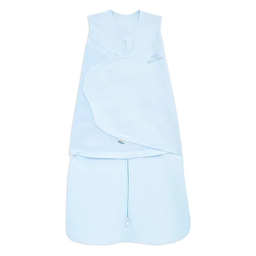 Vista 19 de HALO Saco de dormir envolvente 100% algodón, manta vestible ajustable de 3 vías, TOG 1.5, azul bebé, recién nacido, 0-3 meses