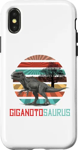 Vista 5 de Funda para iPhone 11 Pro Max Giganotosaurus Retro T rex dinosaurio prehistórico para el Día del Padre