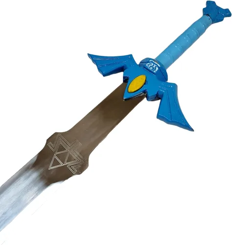 Vista 2 de Legend of Zelda Link Elf Warrior - Espada de acero inoxidable con mango azul