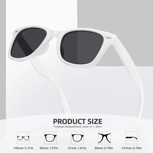 Vista 47 de MEETSUN Polarized Sunglasses for Women Men Classic Retro Square Frame Driving Sun Glasses UV Protection