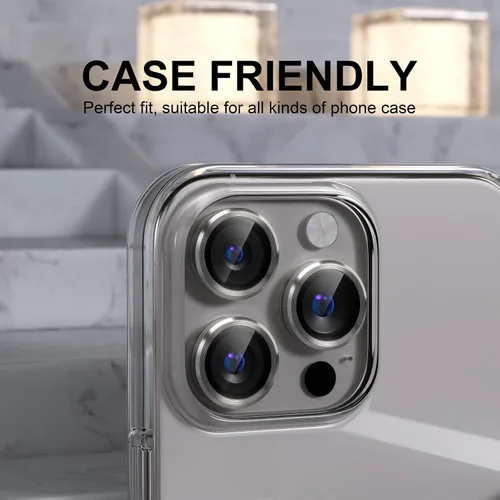 Vista 389 de Choiche Compatible para iPhone 16 Pro/iPhone 16 Pro Max Protector de Lente de Cámara, Vidrio Templado 9H Protector de Pantalla de Cubierta de Cámara