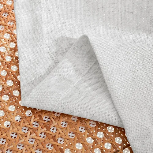 Vista 7 de MASWOND Cortinas plisadas blancas de 102 pulgadas de largo, cortinas semitransparentes de lino para sala de estar, juego de 2 paneles de cortinas