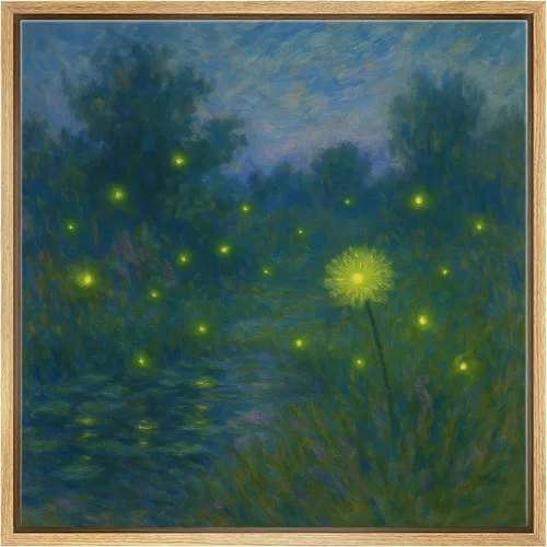 Vista 9 de SIGNWIN Lienzo enmarcado para pared, diseño retro de cielo azul y nube, paisaje, naturaleza, ilustraciones de área silvestre, bellas artes, casa