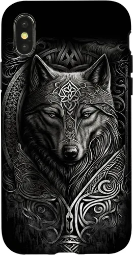 Vista 5 de Stylish Viking Wolf Design Wild Animal Viking Wolf Case for iPhone 17