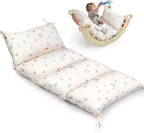 Vista 10 de BlueWood Cojín para arco de escalada, almohada suave y antideslizante de filosofía Montessori para niños, cojín Pikler para leer, jugar
