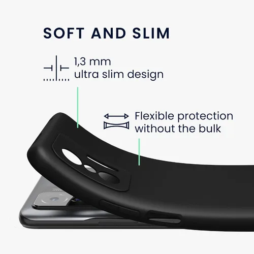 Vista 2 de kwmobile Funda compatible con Xiaomi 11T/11T Pro - Funda protectora de silicona TPU suave y delgada - Negro