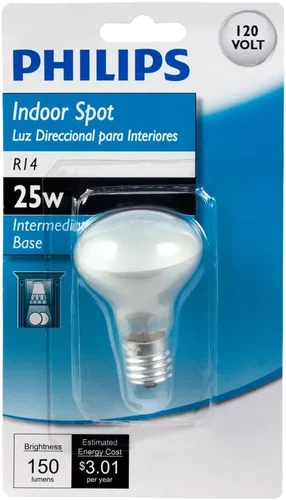 Vista 3 de Philips 415372 - Bombilla de luz de base intermedia R14 de 25 vatios para interiores