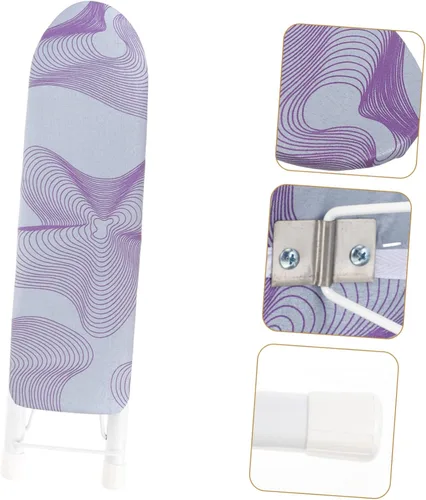 Vista 4 de Hemobllo Tabla de planchar de manga compacta con base antideslizante, alfombrilla de planchar portátil para ropa pequeña y mangas, cubierta
