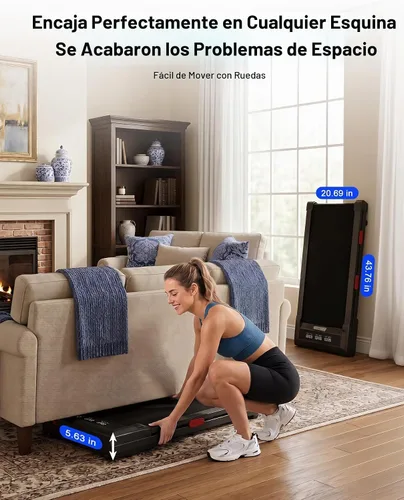 Vista 6 de Superun Walking Pad with 9% Auto Incline, Under Desk Treadmill for Home