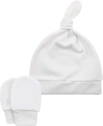 Vista 3 de Conjunto de gorro y manoplas para bebé, gorro de bebé para recién nacido, gorro de invierno