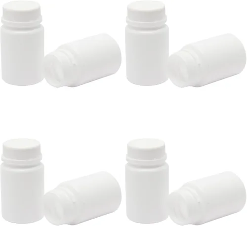 Vista 5 de Othmro Botellas de reactivo químico de laboratorio de plástico PE 20pcs, 2.0 fl oz/2oz boca ancha 25mmID muestra redonda contenedor