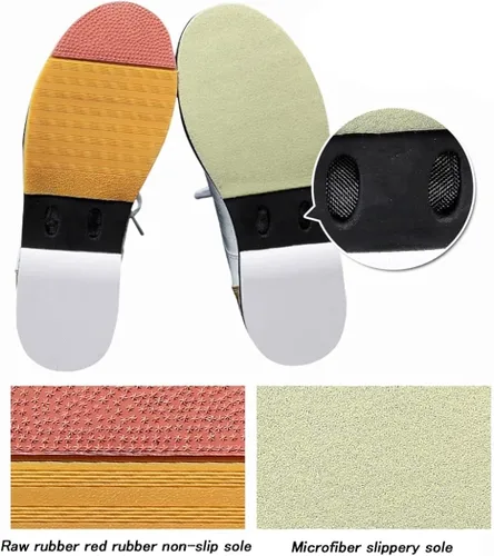 Vista 5 de VEACAM Zapatos de boliche para hombre y mujer, zapatos de boliche informales, ligeros, con cordones, zapatos de boliche de cuero