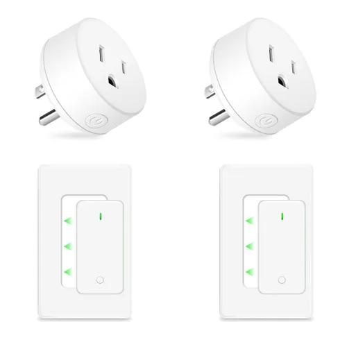 Vista 65 de NineLeaf - Enchufe de salida de control remoto, interruptor de luz de encendido y apagado inalámbrico desmontable 500FT Light Plug Decorator
