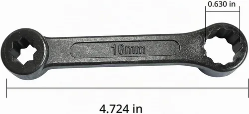 Vista 4 de DPTOOL Llave de enchufe de montaje del motor de 0.630 in, diseño de 12 puntos, ángulo múltiple de 3/8 pulgadas, tornillos de fijación del motor