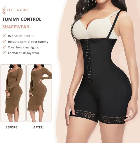 Vista 3 de Fajas moldeadoras para mujer con control de abdomen y entrepierna abierta