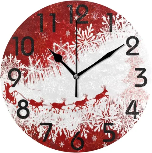 Vista 10 de Spring Hummingbird - Reloj de pared redondo con estampado de flores, 9.5 pulgadas, funciona con pilas, reloj de escritorio analógico silencioso