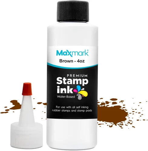 Vista 73 de MaxMark Premium - Tinta de recarga con punta de control en botella para sellos autoentintados, color negro - 1 onza