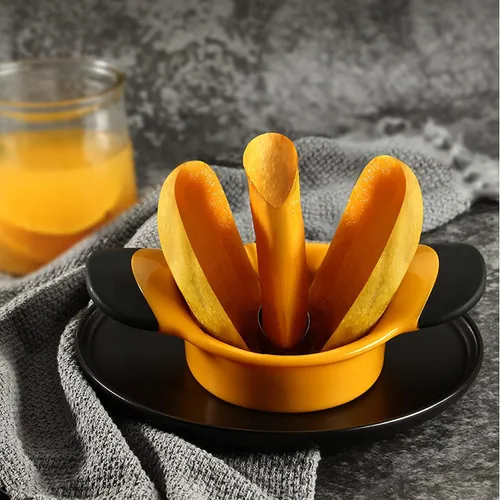 Vista 2 de Cortador de mango resistente y removedor de hoyos, cortador de frutas de mango con mango de agarre ergonómico, elimina el hoyo y divide sin esfuerzo