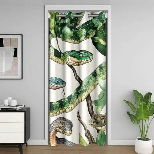 Vista 16 de jejeloiu Cow Skull Door Curtain for Doorway Privacy 34x80 Inch 1 Panel Kids Longhorn Skull Closet Cover for Boys Girls Teens Western Desert Room