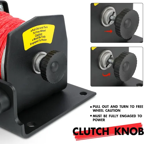 Vista 4 de XPV AUTO 2500lbs Cabrestante Eléctrico de 12V Cuerda Sintética de Nylon para Remolque de ATV UTV Barco Remolque