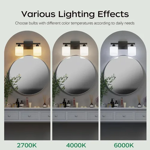 Vista 6 de Accesorios de iluminación de baño, accesorios de iluminación de baño sobre espejo, luces de tocador clásicas de interior, luz de tocador moderna