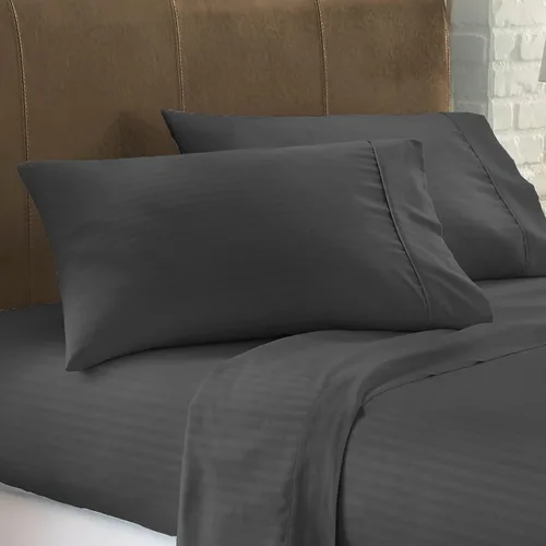 Vista 30 de Juego de sábanas tamaño individual de 1000 hilos, 100% algodón egipcio, 4 piezas [plano, ajustado y funda de almohada] ropa de cama de calidad