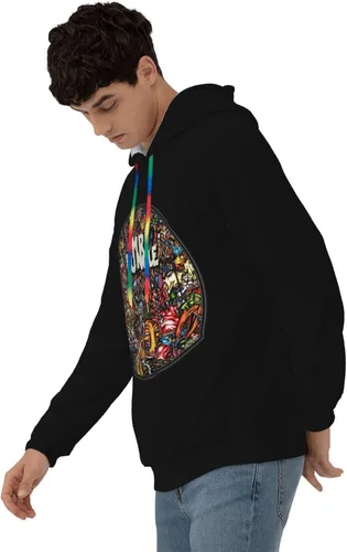 Vista 3 de LOTIKS Mr Bungle - Sudadera con capucha para hombre, casual, manga larga, sin botones