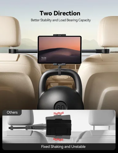 Vista 3 de JOYROOM Soporte para tablet iPad para asiento trasero de automóvil, brazo de extensión, soporte para iPad Pro, Air, Mini, Galaxy Tab, Kindle Fire