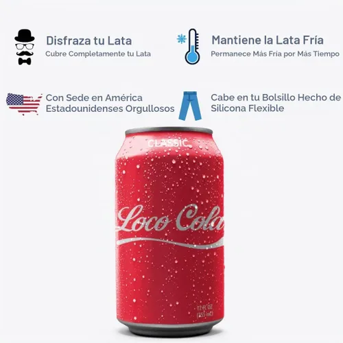 Vista 2 de Beersy - Funda de silicón para latas de cerveza, para cubrir una cerveza y que se vea como refresco, se adapta a latas de 12 onzas, disfraz