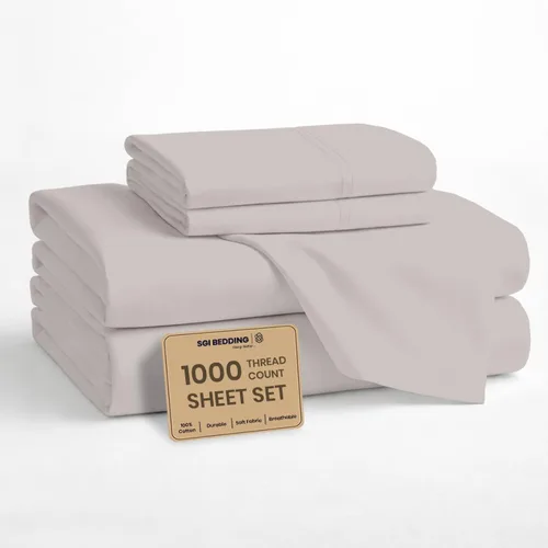 Vista 36 de SGI bedding Sábanas 100% algodón egipcio tamaño individual – Sábanas refrescantes, ropa de cama blanca suave y transpirable, ropa de cama de lujo