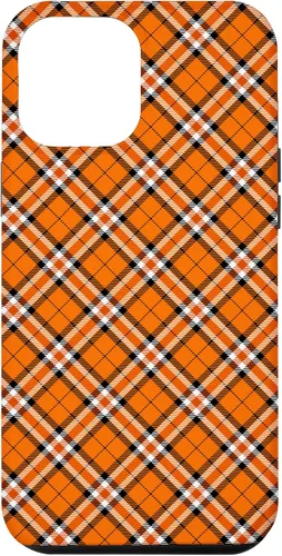 Vista 25 de iPhone 16 Vintage Orange Plaid Halloween Fall Autumn Pumpkins Case