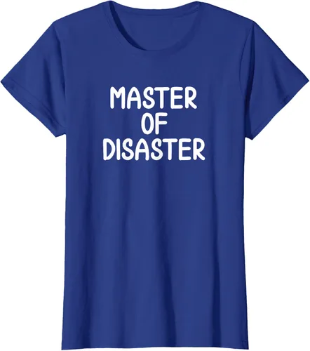 Vista 8 de Camiseta divertida con texto en inglés "Master Of Disaster