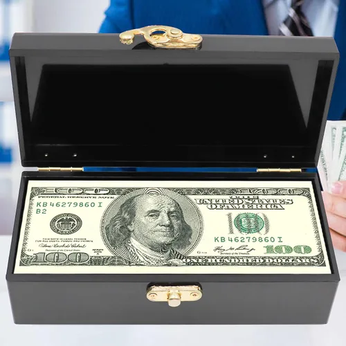 Vista 5 de Caja de Dinero de Acrílico con Cerradura en Negro, Portamonedas, Organizador de Efectivo, Bandeja de Monedas de Una Fila, Caja de Almacenamiento