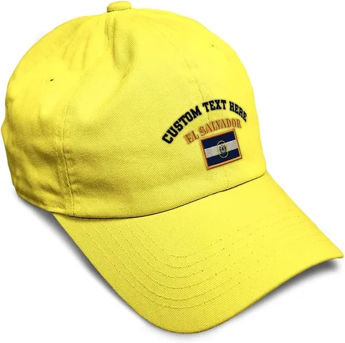 Vista 31 de Speedy Pros Sombrero de béisbol suave bordado papá sombrero El Salvador bandera bordado hombres y señoras gorra de béisbol algodón