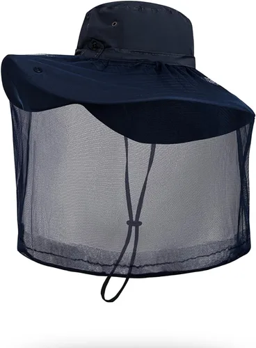 Vista 9 de Mosquito Head Net Hat - Bug Cap UPF 50+ Sun Protection with Hidden Netting for Beekeeping Hiking Women