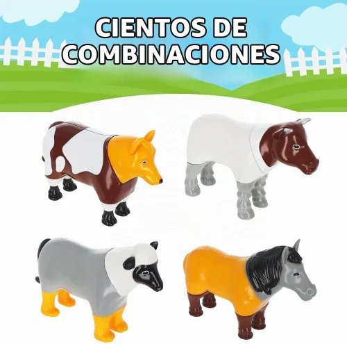 Vista 6 de Popular Playthings Mezcla magnética o combina animales de granja Animales magnéticos para niños pequeños de 1 a 3 años, para niños, juguetes