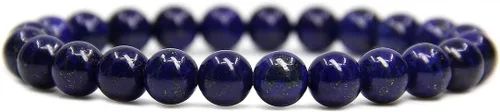 Vista 13 de Amandastone Pulsera elástica de cuentas redondas de 0.315 in con piedras preciosas naturales de 7 pulgadas