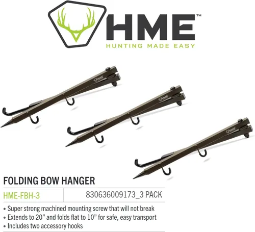 Vista 7 de HME Products - Gancho de arco plegable (paquete de 3 unidades)