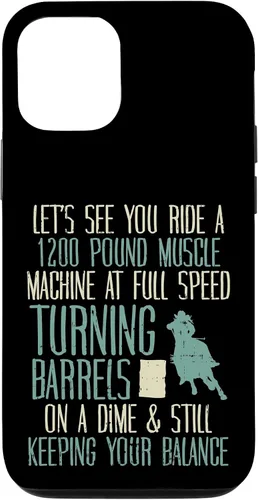Vista 28 de 1200 Pound Muscle Turning Barrels Racing Rodeo Horse Gift Case for iPhone 17
