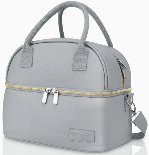 Vista 11 de BALORAY Bolsa de almuerzo para mujeres y hombres, lonchera aislada para adultos, bolsa de almuerzo reutilizable para el trabajo, picnic o viajes