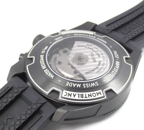 Vista 6 de Montblanc TimeWalker 116101 - Reloj cronógrafo de cuero para hombre, Negro, Cronógrafo
