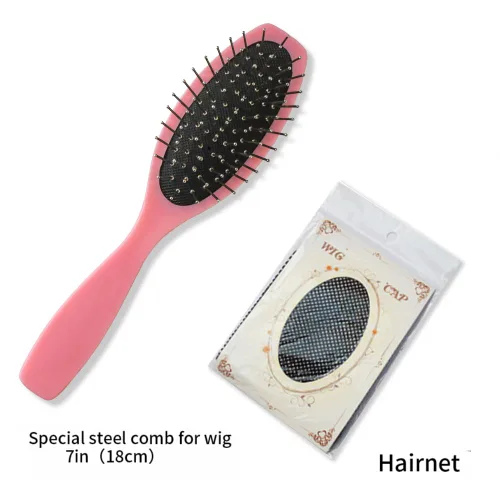Vista 7 de Peluca de Cabello Largo Negro Liso con Flequillo Sintética de Alta Densidad Peluca de Cabello Largo para Mujeres (negro)