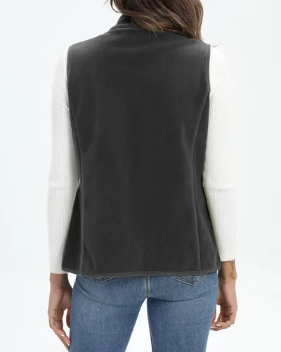 Vista 7 de Xeoxarel Chaleco de forro polar para mujer con 6 bolsillos XS-2XL