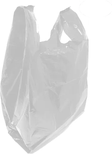 Vista 6 de Compras de comestibles Bolsas de plástico para camisetas lisas 12" x 7" x 21" (negro, 150)