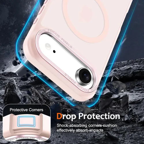 Vista 781 de Anuck - Funda magnética para iPhone 11 compatible con MagSafe, carcasa trasera mate translúcida dura, borde de TPU, delgada, resistente a impactos