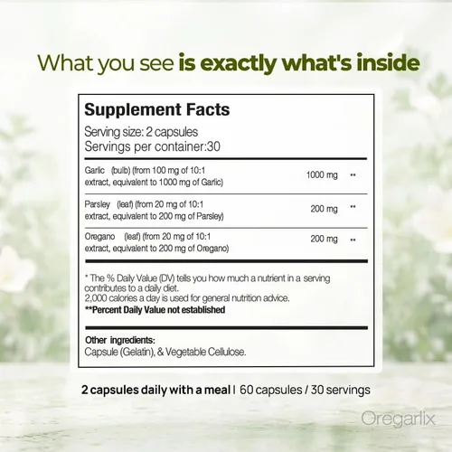 Vista 7 de Paleolife - Oregarlix - Suplemento premium para la salud intestinal. Equilibrio microbiano con prebióticos de primera calidad - Ayuda a mantener