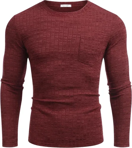 Vista 5 de COOFANDY Camiseta de manga larga para hombre, cuello redondo, para entrenamiento, fisicoculturismo, camiseta casual