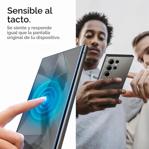 Vista 8 de Spigen GlasTR EZ FIT - Protector de pantalla de vidrio templado para Galaxy S24 Ultra 9H+ Tempered glass, Scratch resistance, Auto-align tray