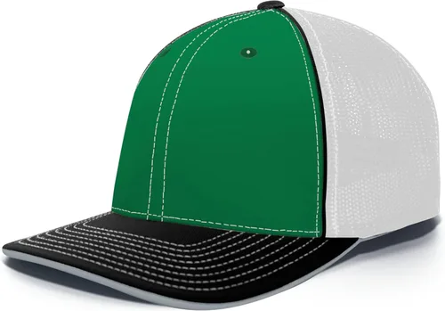 Vista 55 de Pacific Headwear Gorra unisex Pacific Headwear Trucker Flexfit® para adultos Grafito/Negro/Negro